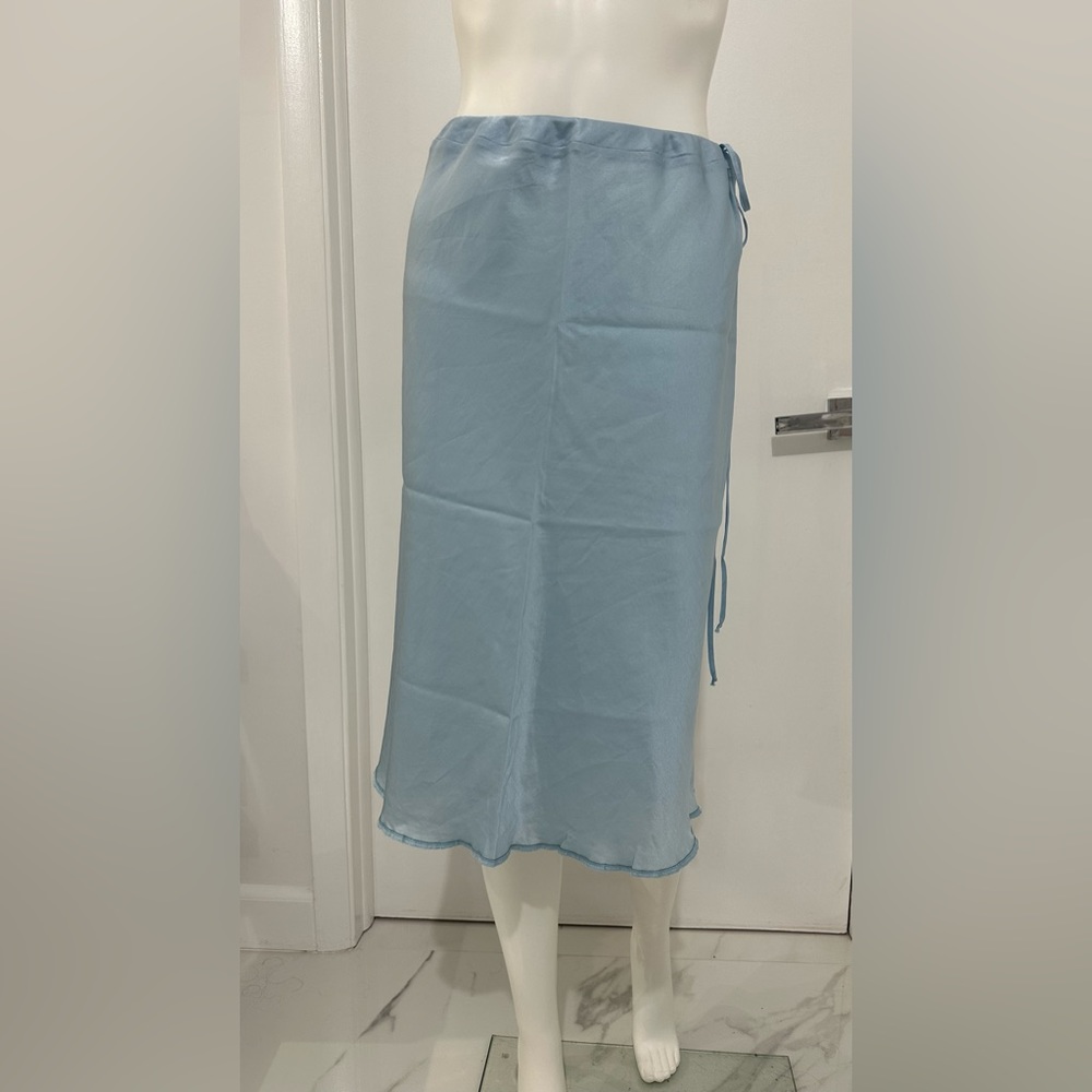 Brazeau Tricot Adjustable Light Blue Skirt Size US 2